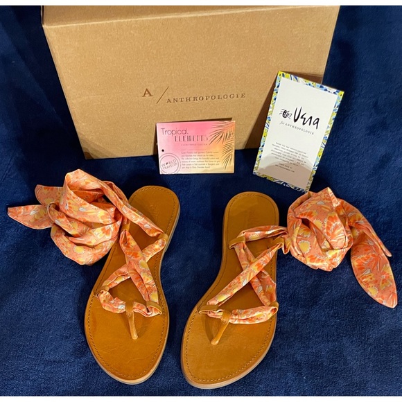 Anthropologie Vera Scarf Gladiator Sandals NWT SIZE 10 - Picture 5 of 15